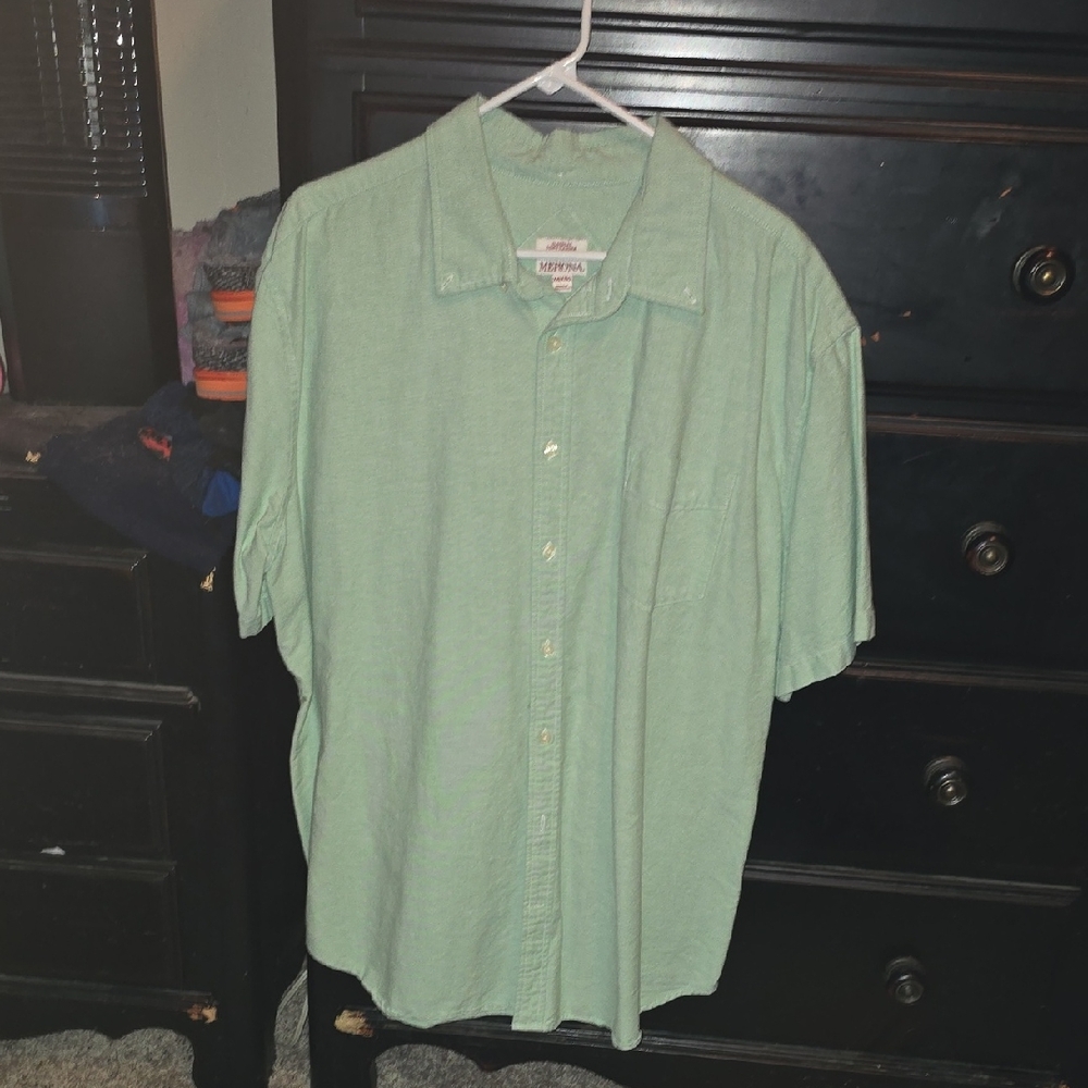 Wrangler Mint Green Casual Button-Down Shirt